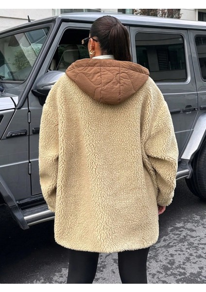 Peluşlu Bol Kesim Mont