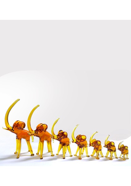 Fil Takımı 7 Li Bal Rengi 3-12 cm Küçükten Büyüğe