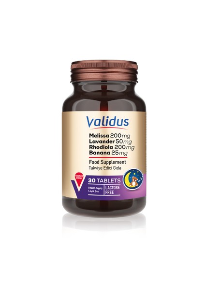 Lavander + Banana + Melissa + Rhodiola + Jasmin 30 Tablet