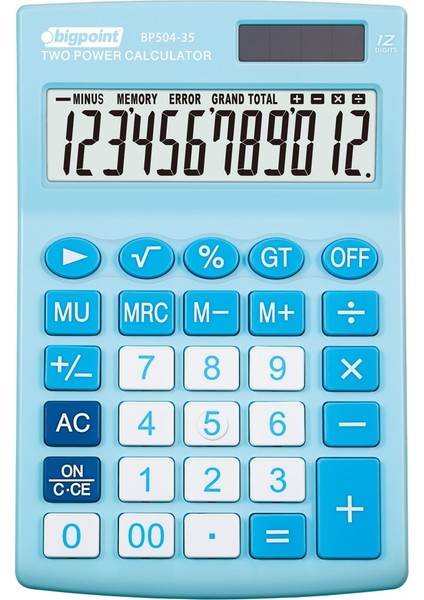 Hesap Makinesi 12 Hane Mavi x 2 Adet