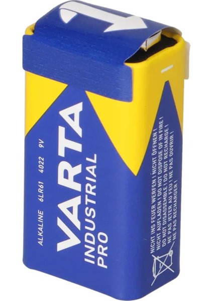 9V Industrial Pro Alkalin Pil 6LR61 modelleri