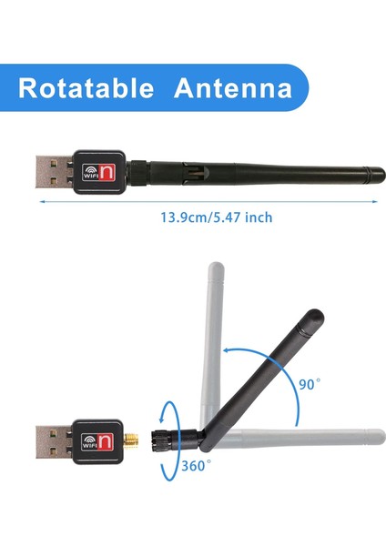 Wifi Adaptörü 300MBPS 802.11N/G/B Usb2.0 Masaüstü Dizüstü Pc Için Windows Mac Linux Için ZR93