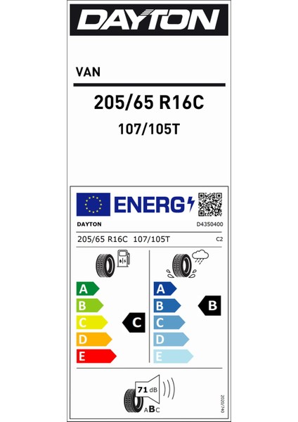 205/65 R16C 107/105T Van Yaz Lastiği (Üretim Yılı:2024)