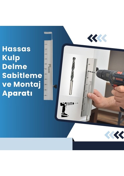 Hassas Kulp Delme Sabitleme ve Montaj Aparatı 224 mm