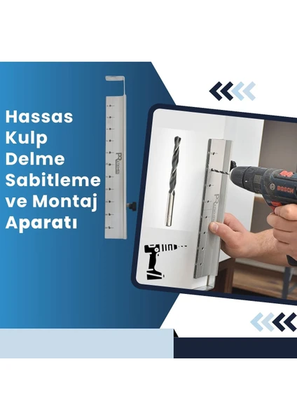 Hassas Kulp Delme Sabitleme ve Montaj Aparatı 224 mm