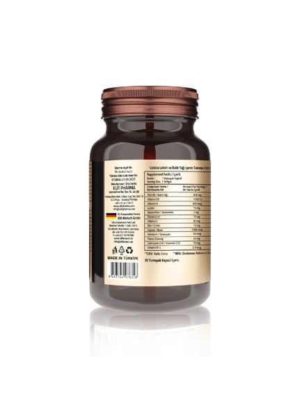 Lutein 10 Mg Omega3 600 Mg Zeaxanthin 2 Mg 30 Softgels fiyatları