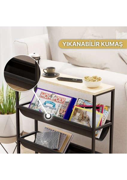 Dekoratif Ayarlanabilir Ayaklı Yan Sehpa