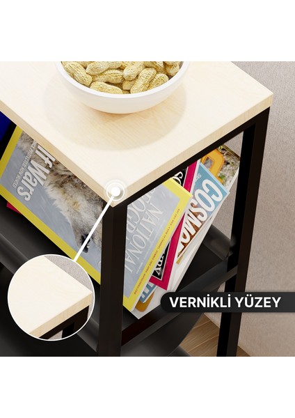 Dekoratif Ayarlanabilir Ayaklı Yan Sehpa