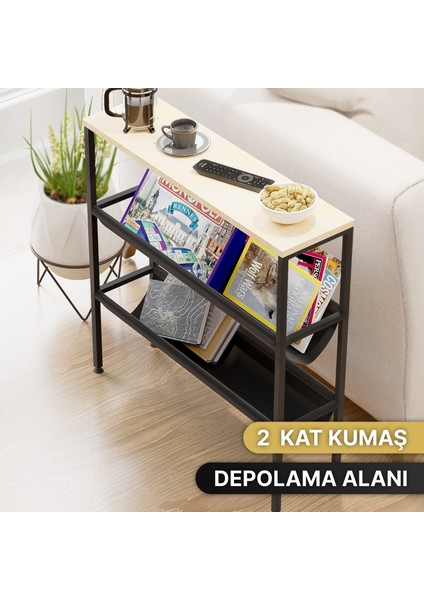 Dekoratif Ayarlanabilir Ayaklı Yan Sehpa