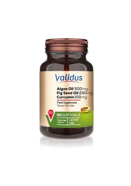 Algae Oil + Fig Seed Oil + Curcumin 30 Softgel
