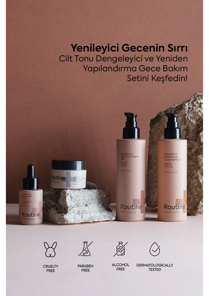 Cilt Tonu Dengeleyici ve Yeniden Yapılandırma Gece Bakım Seti | Exfoliation Night Routine