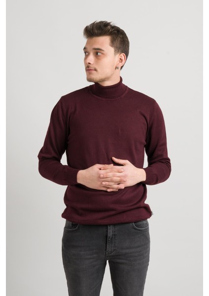 Slimfit Boğazlı Likralı Erkek Triko Kazak fiyatları