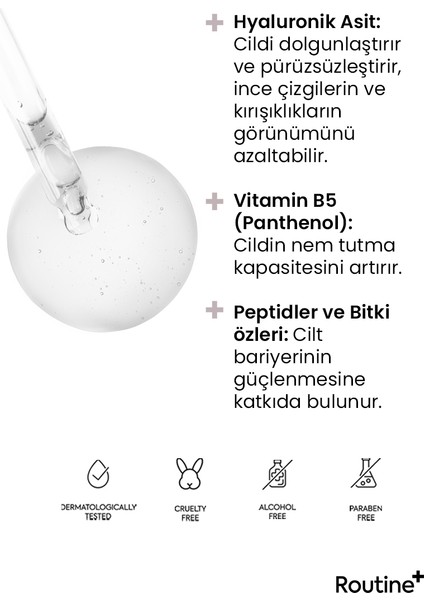 Routine Hyaluronik Asit ve Vitamin B5 Içeren Nemlendirici Serum | Super Multi-Hydrating Serum