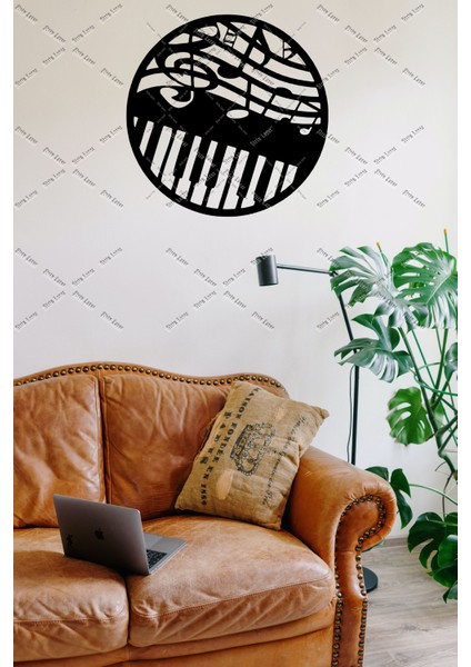 Müzi̇k Pi̇ano Sol Anahtari Ahşap Mdf Duvar Dekoru Tablo/ 40 cm fiyatları