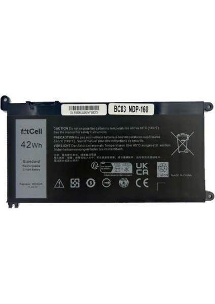 Dellinspiron 15 7569,INSPIRON 13 5378,LATITUDE 13-3379 Notebook Bataryası