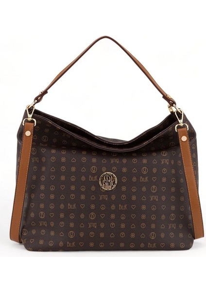 Monogram Kahve/taba Kadın Omuz Çantası Nv 1003-MN