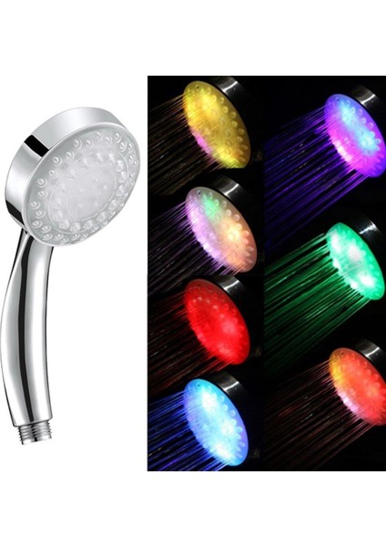 Romantik Otomatik 7 Renkli LED Işıklar Banyo Için Duş Başlığı RC-9816 (Yurt Dışından)