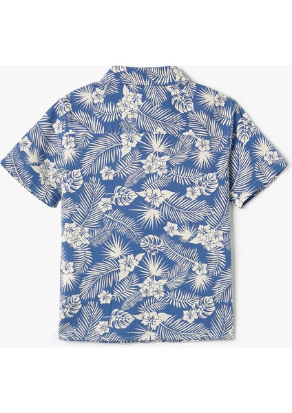 Gömlek Kısa Kollu Pamuklu Tropik Baskılı fiyatları