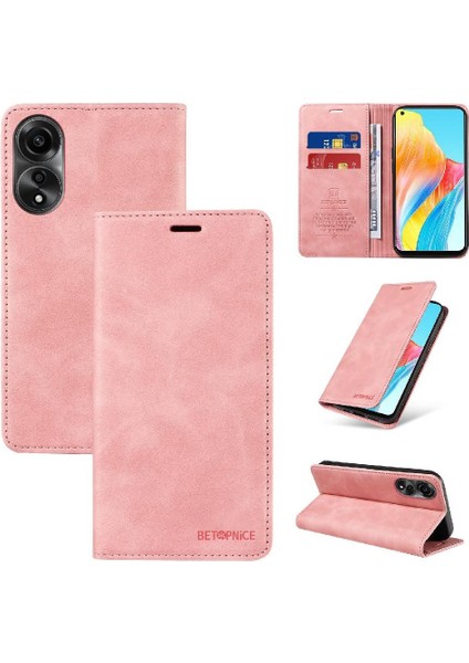 Oppo A78 4g Için Kılıf Folio Cüzdan Manyetik Koruyucu Pu Deri (Yurt Dışından)