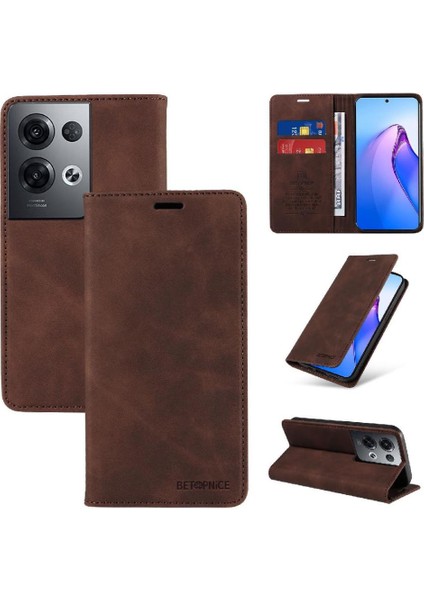 Oppo Oppo 8 Pro 5g Için Kılıf Folio Cüzdan Pu Deri Manyetik Koruyucu (Yurt Dışından)