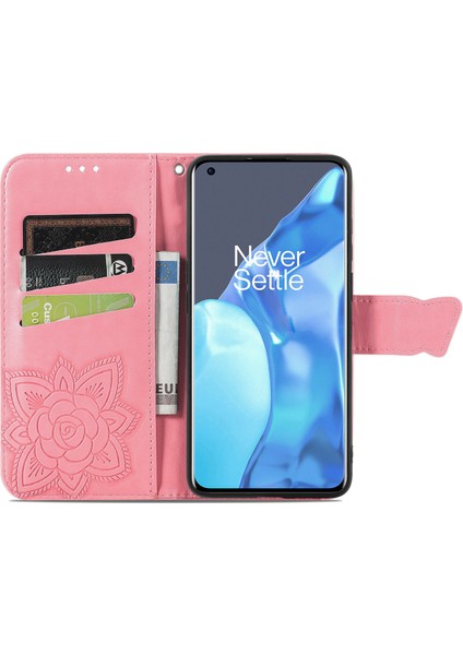 Oneplus 9 Pro Kelebek Kanatları Narin Çiçekler Darbeye Dayanıklı Deri Telefon Kılıfı (Yurt Dışından) indirimleri