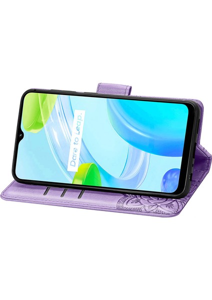 Realme C30 Kelebek Kanatları Narin Çiçekler Darbeye Dayanıklı Deri Telefon Kılıfı (Yurt Dışından) indirimleri