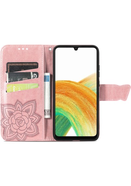 Samsung Galaxy A13 4g Kelebek Kanatları Narin Çiçekler Flip Darbeye Dayanıklı Deri Telefon Kılıfı ile Uyumlu (Yurt Dışından) fırsatları