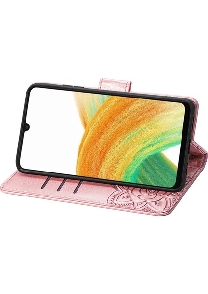 Samsung Galaxy A13 4g Kelebek Kanatları Narin Çiçekler Flip Darbeye Dayanıklı Deri Telefon Kılıfı ile Uyumlu (Yurt Dışından) indirimleri