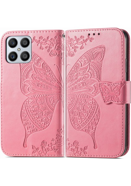 Honor X8 4g Kelebek Kanatları Narin Çiçekler Flip Darbeye Dayanıklı Deri Telefon Kılıfı ile Uyumlu (Yurt Dışından) modelleri