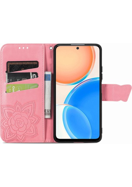 Honor X8 4g Kelebek Kanatları Narin Çiçekler Flip Darbeye Dayanıklı Deri Telefon Kılıfı ile Uyumlu (Yurt Dışından) fırsatları