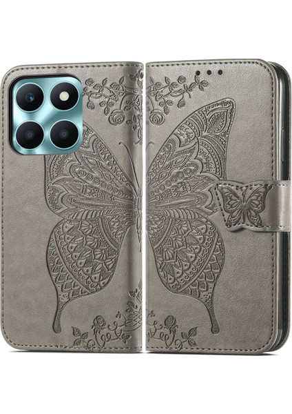 Honor X6A Kelebek Kanatları Narin Çiçekler Flip Darbeye Dayanıklı Deri Telefon Kılıfı ile Uyumlu (Yurt Dışından) modelleri
