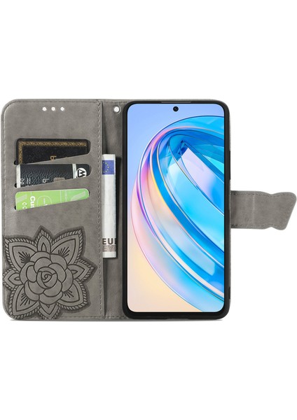 Honor X6A Kelebek Kanatları Narin Çiçekler Flip Darbeye Dayanıklı Deri Telefon Kılıfı ile Uyumlu (Yurt Dışından) fırsatları