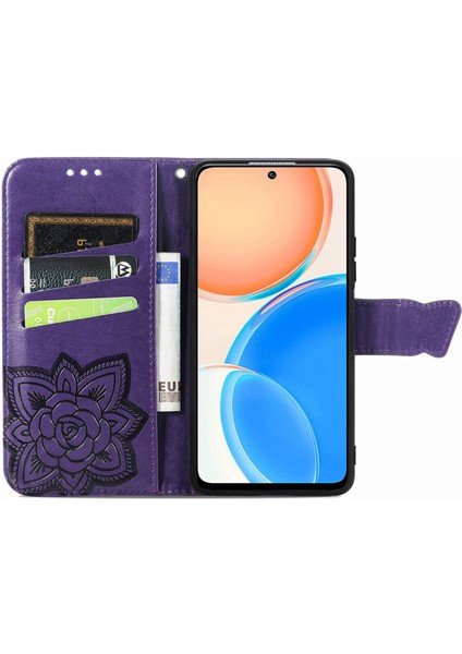 Honor X8 4g Kelebek Kanatları Narin Çiçekler Flip Darbeye Dayanıklı Deri Telefon Kılıfı ile Uyumlu (Yurt Dışından) fırsatları