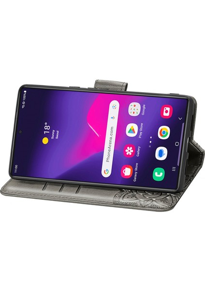 Samsung Galaxy S24 Ultra Kelebek Kanatları Narin Çiçekler Flip Darbeye Dayanıklı Deri Telefon Kılıfı ile Uyumlu (Yurt Dışından) indirimleri