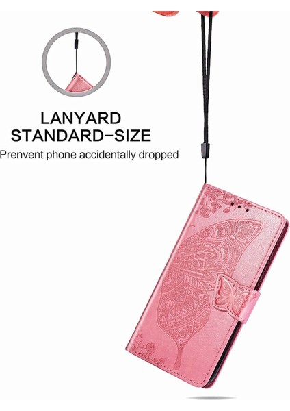 Samsung Galaxy A22 5g Kelebek Kanatları Narin Çiçekler Flip Darbeye Dayanıklı Deri Telefon Kılıfı ile Uyumlu (Yurt Dışından) indirimleri