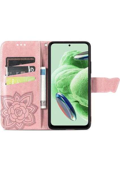 Xiaomi Redmi Note 12 4g Kelebek Kanatları Narin Çiçekler Darbeye Dayanıklı Deri Telefon Kılıfı (Yurt Dışından) modelleri