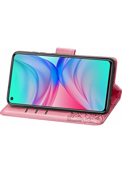 Infinix Hot 10 Kelebek Kanatları Narin Çiçekler Darbeye Dayanıklı Deri Telefon Kılıfı (Yurt Dışından)