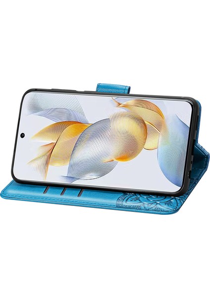 Honor 90 5g Kelebek Kanatları Narin Çiçekler Flip Darbeye Dayanıklı Deri Telefon Kılıfı ile Uyumlu (Yurt Dışından)