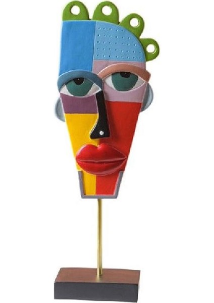 Picasso Maske Soyut Yüz Biblo - Colorfull