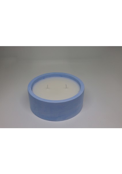 Doğal Soya Wax ile Beton Mumluk Pamuklu Fitilli