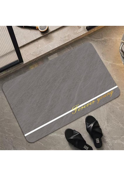 Banyo Kaymaz Emici Ped, Dayanıklı Diatom Çamur Banyo Kapısı Giriş Makinesi Yıkanabilir Halı Pedi (Yurt Dışından)