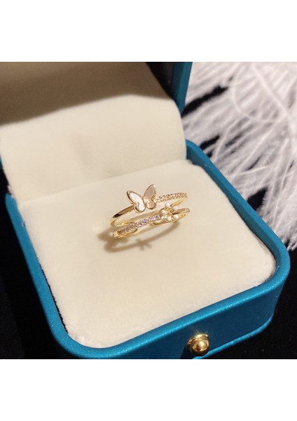 Kadın Kelebek Yüzük, Yüzlerce Ayarlanabilir Açık Yüzük (Yurt Dışından) modelleri