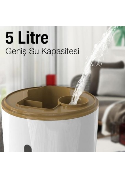 Dekoratif Multi Filtre 5lt Hava Nemlendirici Ultrasonic Hava Temizleme Cihazı Nemlendirici