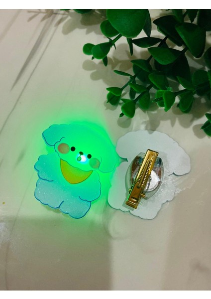 New Kore Model LED Işıklı 2 Adet Klips Çocuk Tokası