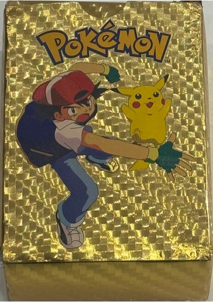 Pokemon Gold Özel, Esnek Yeni Seri Parlak Oyun Kartı 110 Adet Altın Kart modelleri