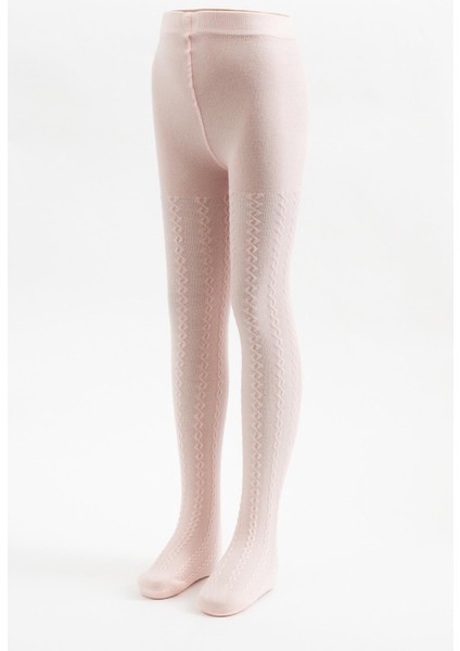 Zincirli Detaylı Külotlu Çorap Pembe