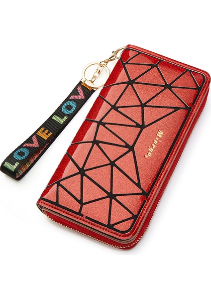 Bayan Geometrik Desen Uzun Clutch Cüzdan (Yurt Dışından)