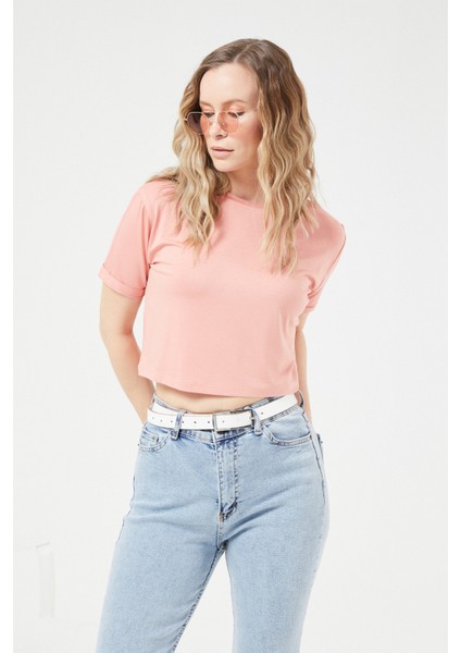 Bisiklet Yaka Crop