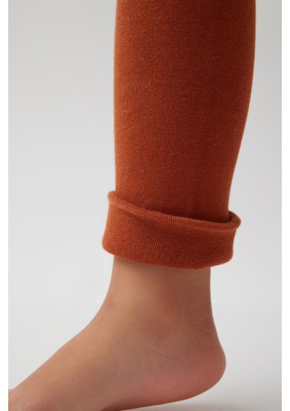 Çocuk Pamuklu Tayt Pantolon Kiremit fiyatları