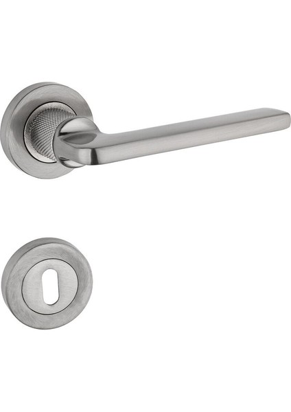 Zeus Inox Nikel Rozetli Oda Kapı Kolu Koldoor 5 Takım